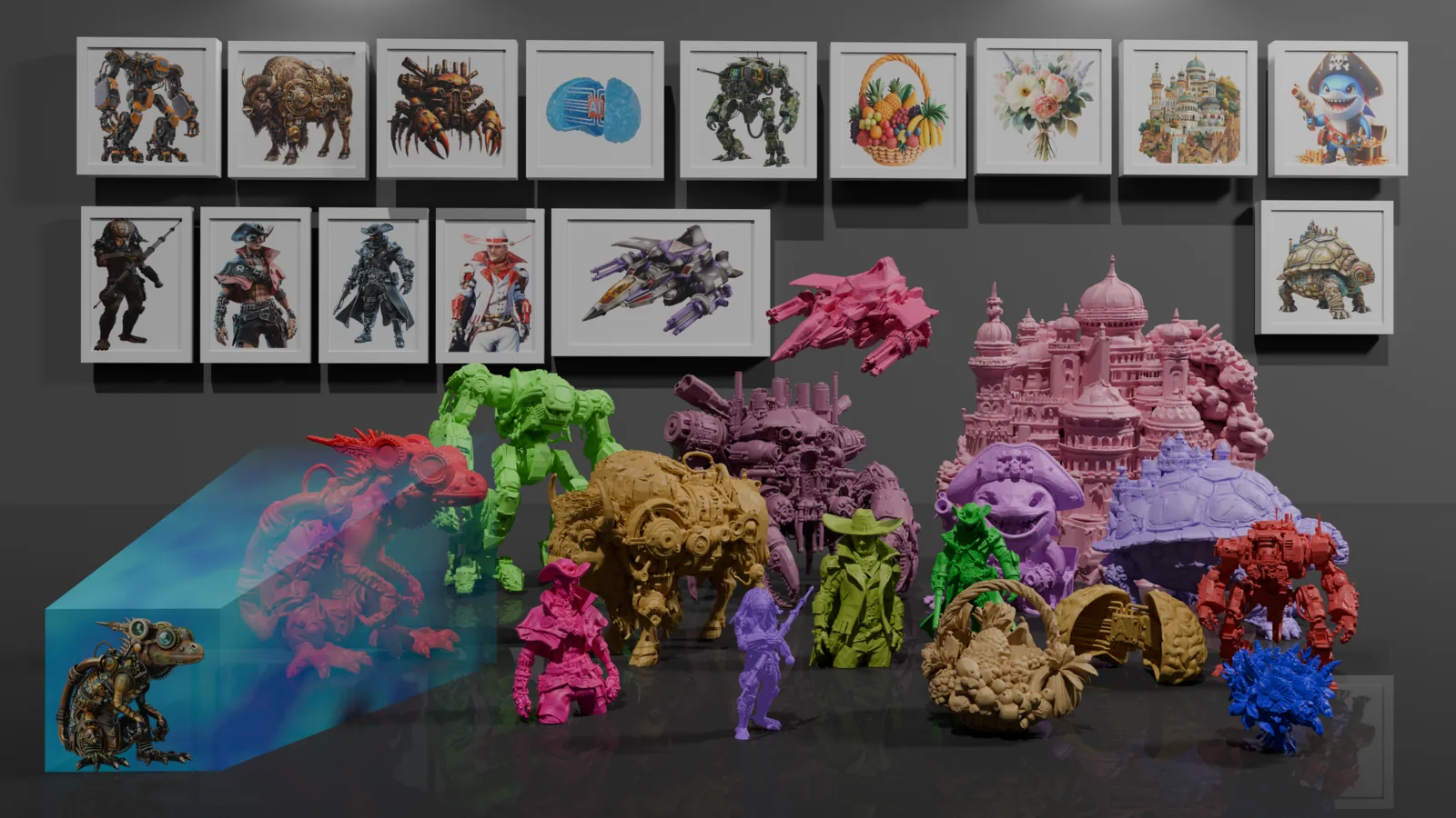 AI 3D generation teaser model